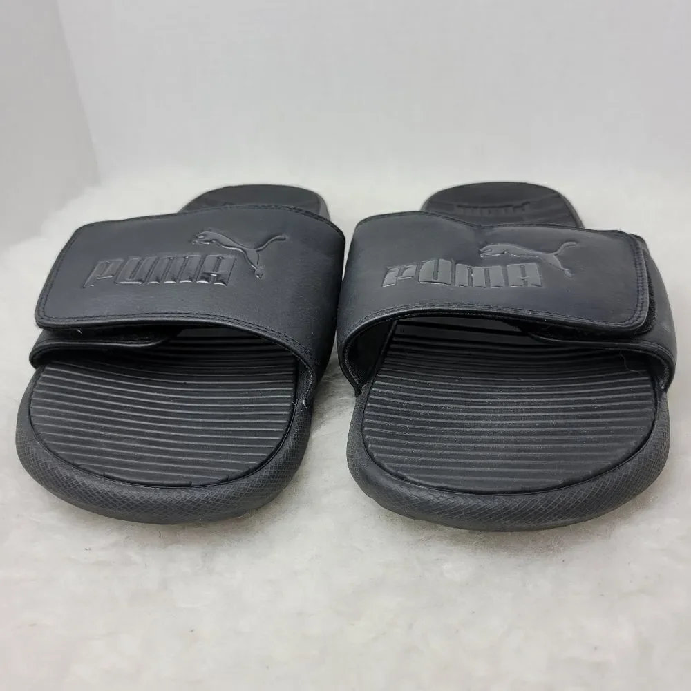 Puma Slides Men's Size 12 Black Comfy Casual Sandals Cushioned EUC